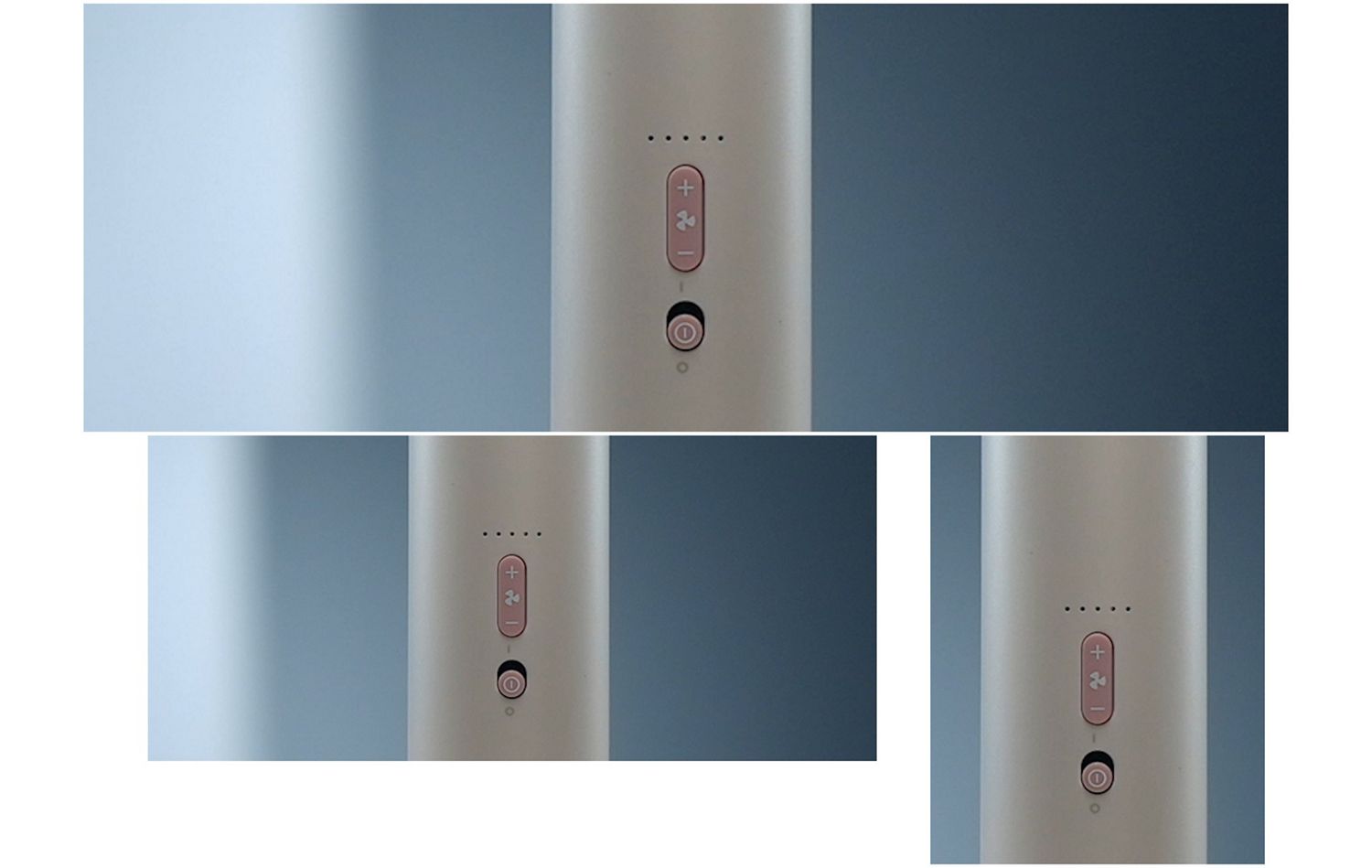 The front of the Dyson HushJet Mini Cool fan.