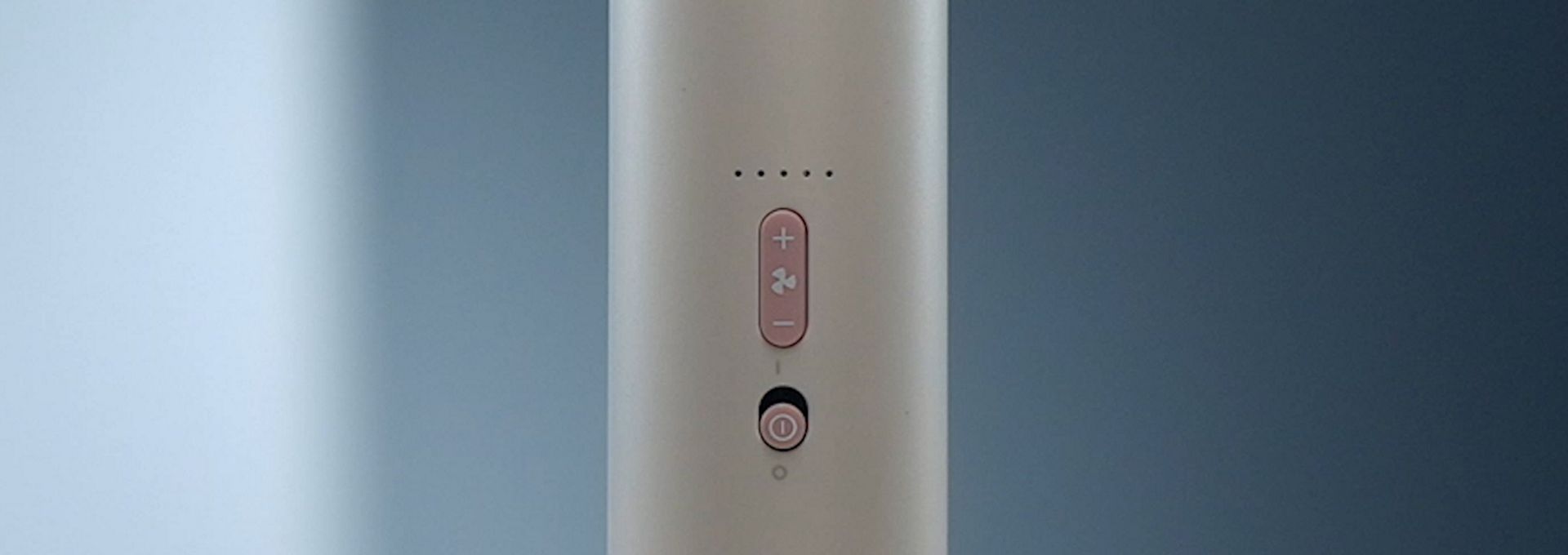 The front of the Dyson HushJet Mini Cool fan.