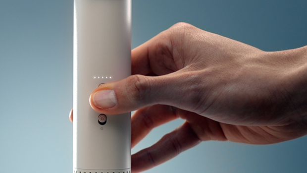 Boost mode is activated on the Dyson HushJet Mini Cool fan.