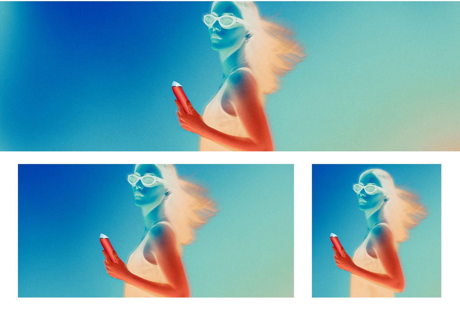 The Dyson HushJet Mini Cool portable fan held easily in a hand.