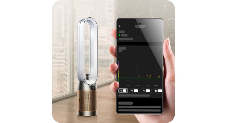 Die Luftqualität wird in der MyDyson App überwacht.