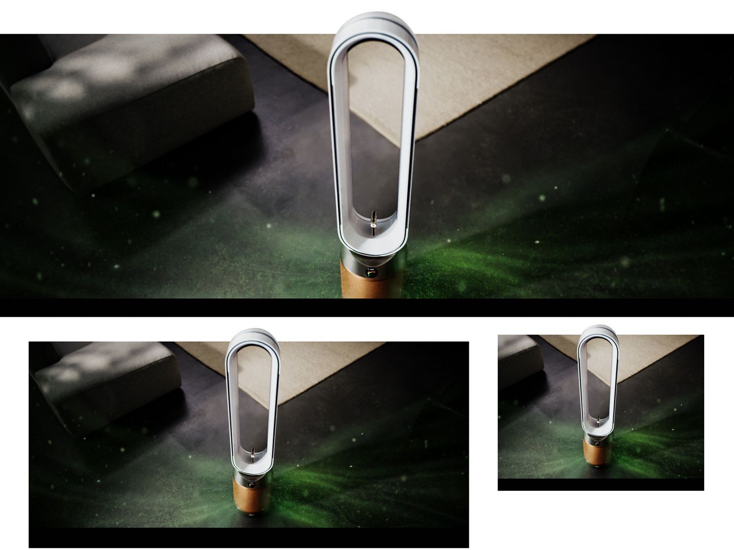 Dyson Find+Follow Purifier Cool PC3 air purifier traps pollutants from the airflow.