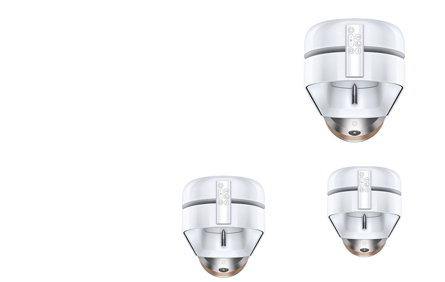 Top down view of the Dyson Find+Follow Purifier Cool PC3 air purifier.