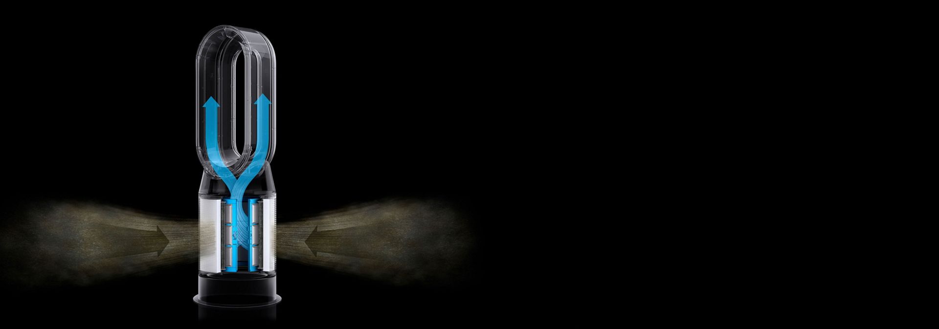 يقوم فلتر  الموجود داخل جهاز تنقية الهواء من دايسون بالتقاط الملوثات وتنظيف تدفق الهواء.