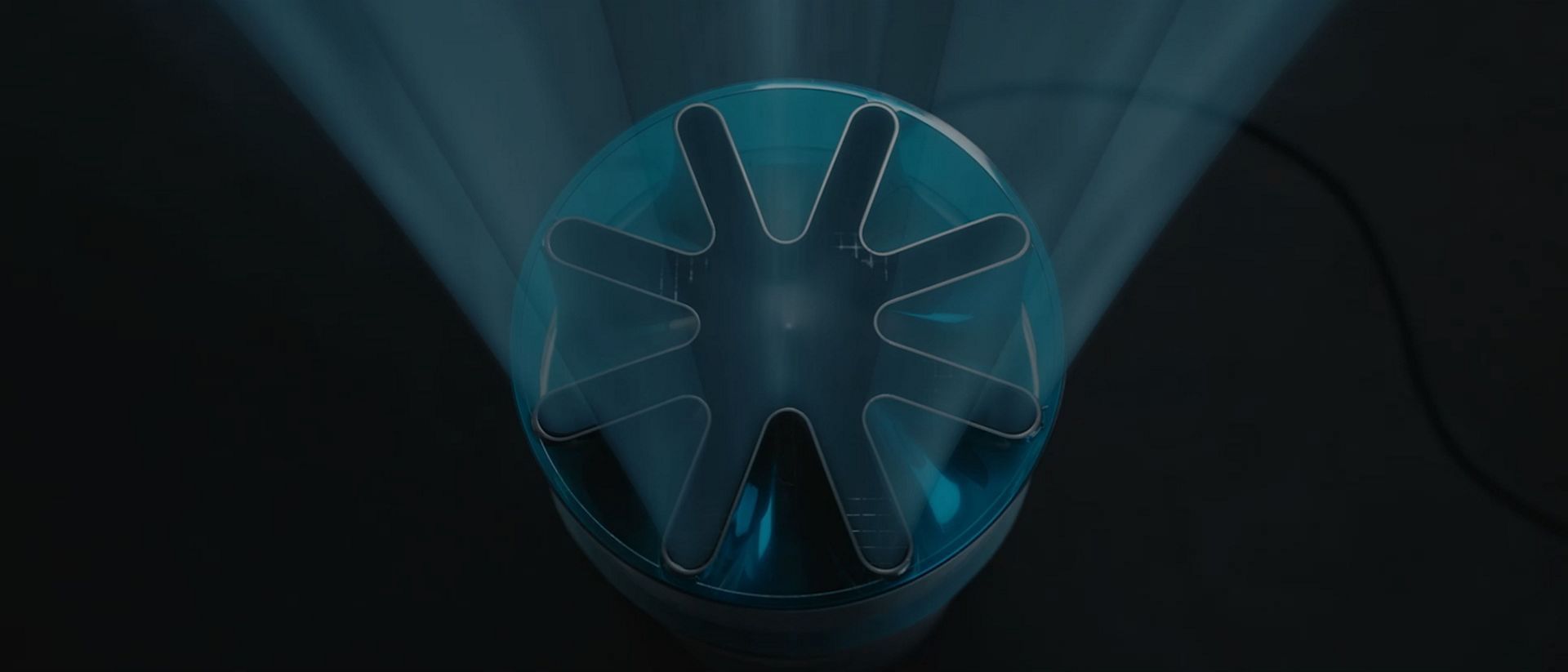 The Dyson HushJet Compact Purifier projects powerful yet quiet airflow.