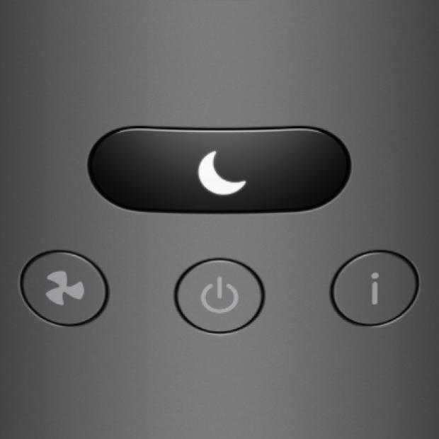 شاشة LCD تعرض أيقونة الوضع الليلي، وهي عبارة عن هلال.