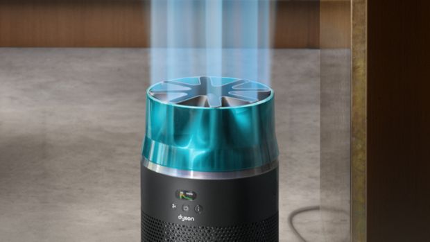 The Dyson HushJet Compact Purifier senses the air quality in a room and adapts fan speeds.