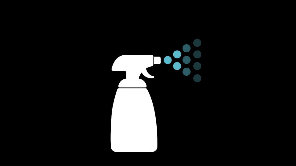 Sprühflaschensymbol.