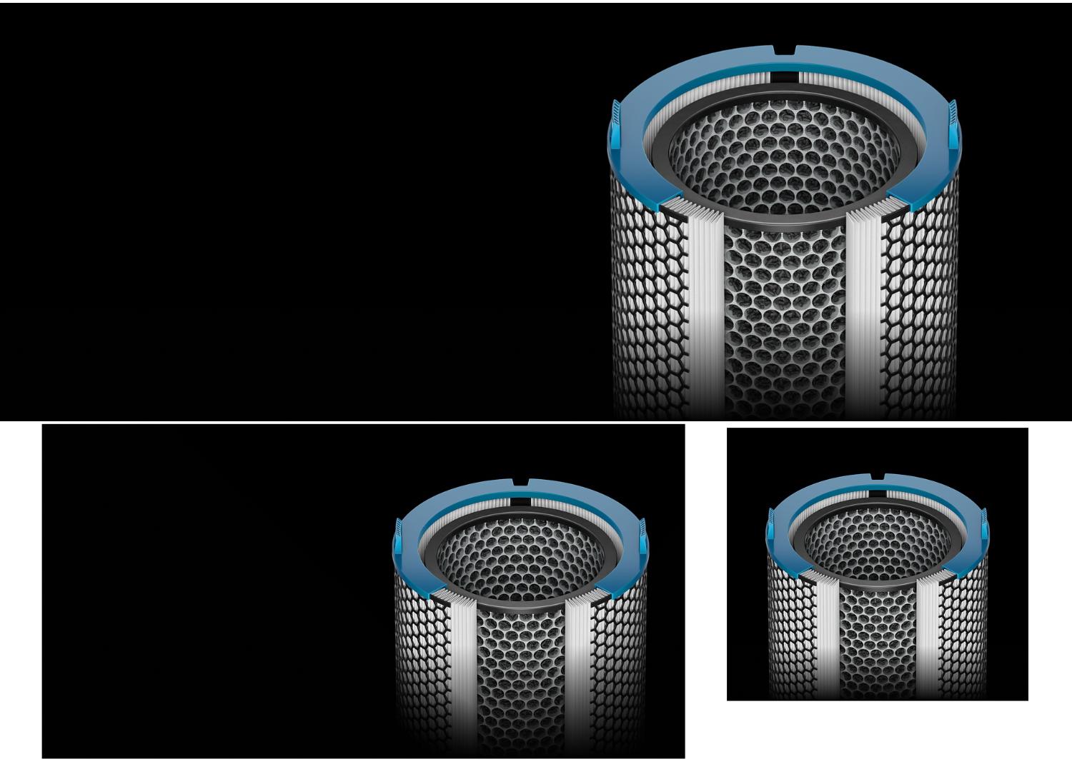The Dyson HushJet Compact Purifier’s double-layer filtration.