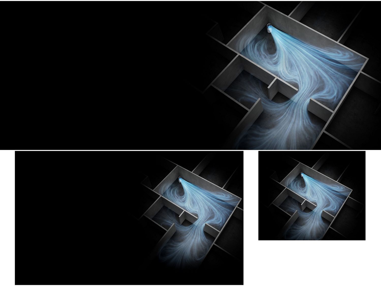 Dyson HushJet Big+Quiet Cool Pure+ Formaldehyde air purifier projects a powerful airflow.