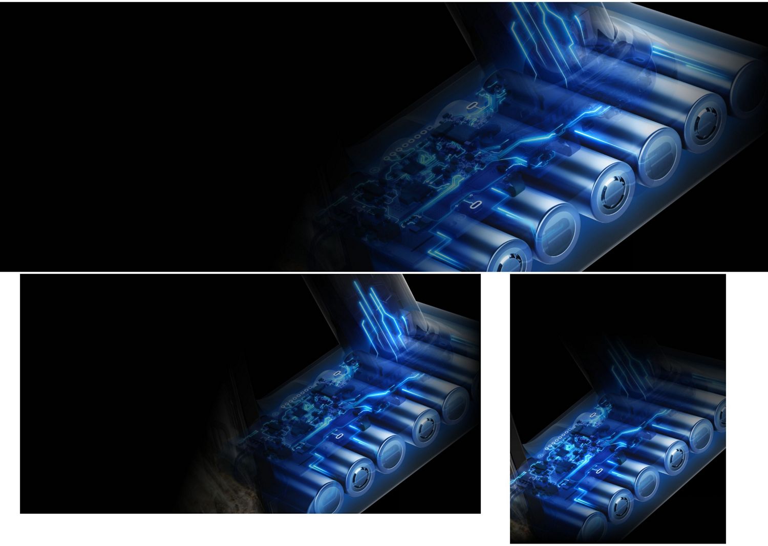 The Dyson V8 Cyclone vacuum’s powerful 7-cell lithium battery.