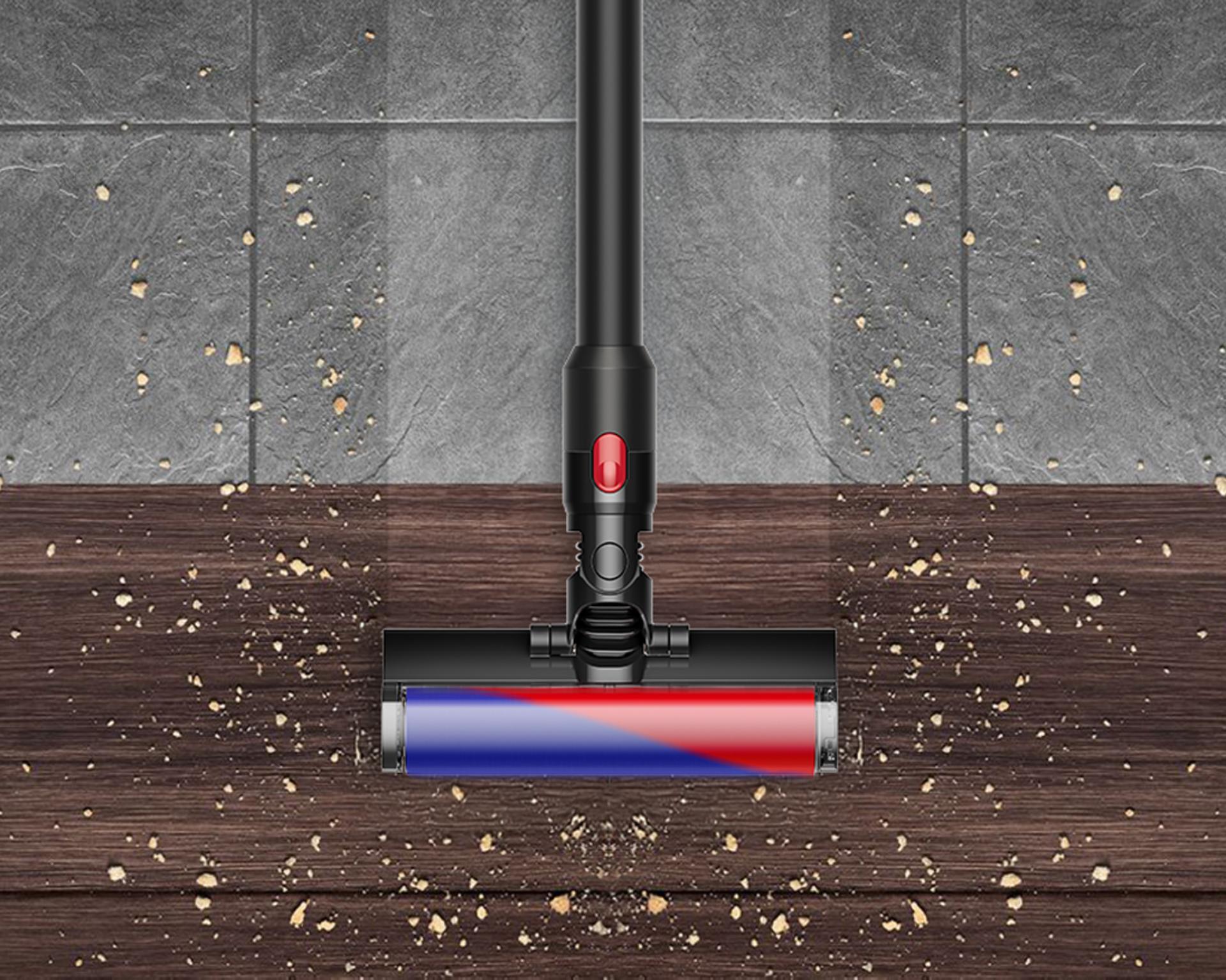 The Dyson Fluffy cleaner head cleans across different floor types.