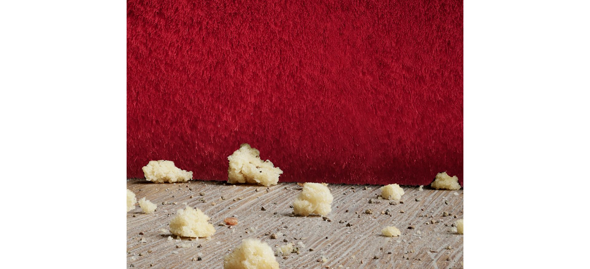 Close-up of the woven nylon on the Fluffy cleaner head as it cleans fine dust and larger debris.
