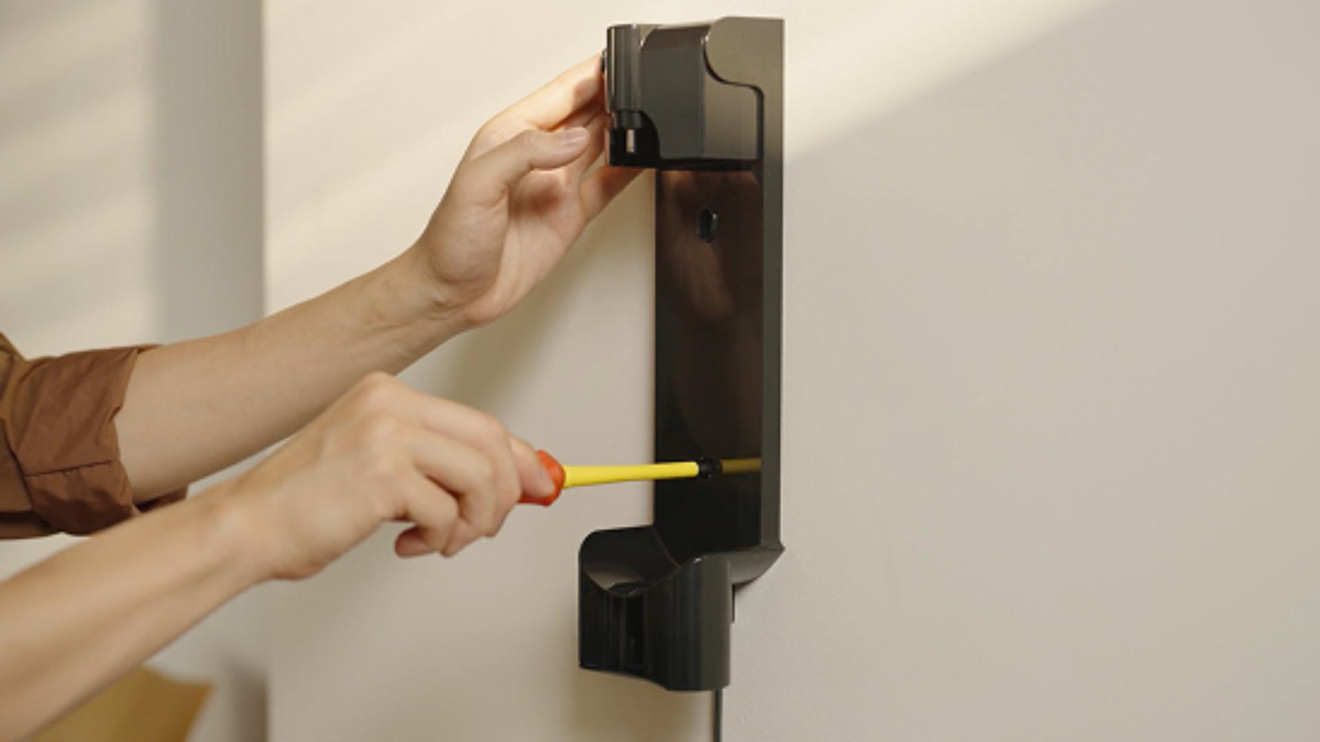 The Wall dock is attached to a wall in a home.