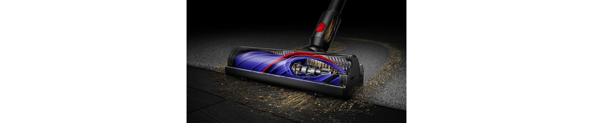 Dysoni puhastuspea Motorbar puhastab mustuse vaiba ja kõvakattega põranda vahelt.