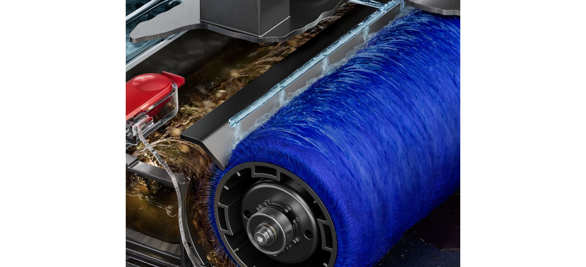 Uvećani grafički prikaz presjeka glave mokrog valjka Submarine.