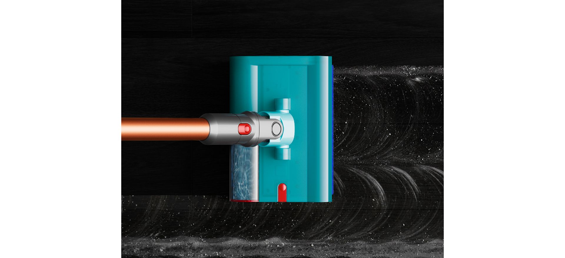 Četka za mokro usisavanje Dyson Submarine upija i uklanja prljavštinu s tvrdih podova.