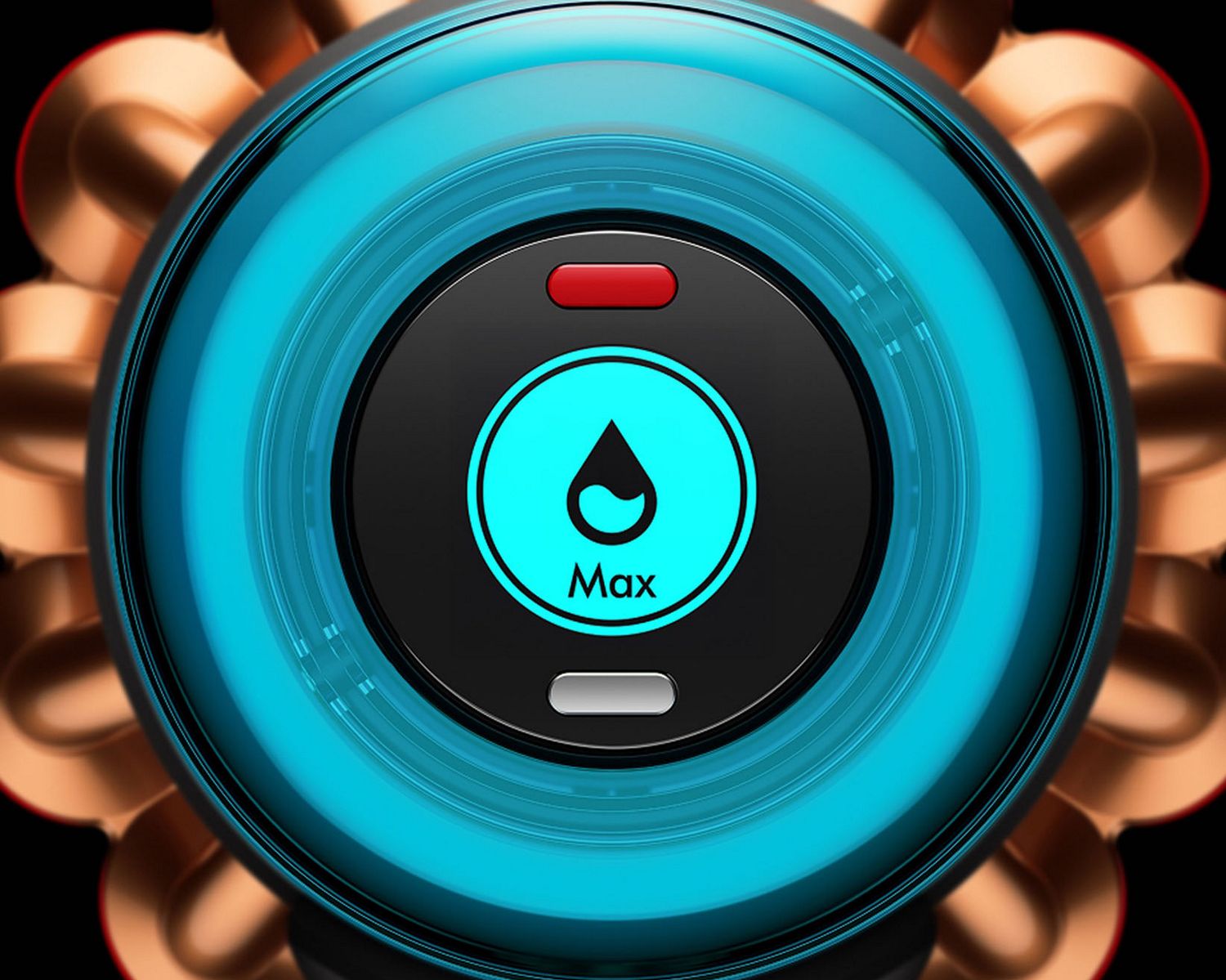 Une goutte d'eau sur l'écran ACL avec la mention «&nbsp;max&nbsp;» affichée en dessous.