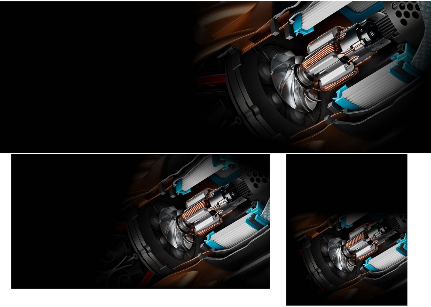 A cutaway of Dyson's new Hyperdymium motor.