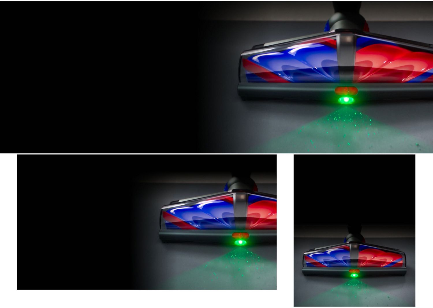 La tête d’aspirateur All Floor Cones Sense adapte l'aspiration entre les types de planchers.