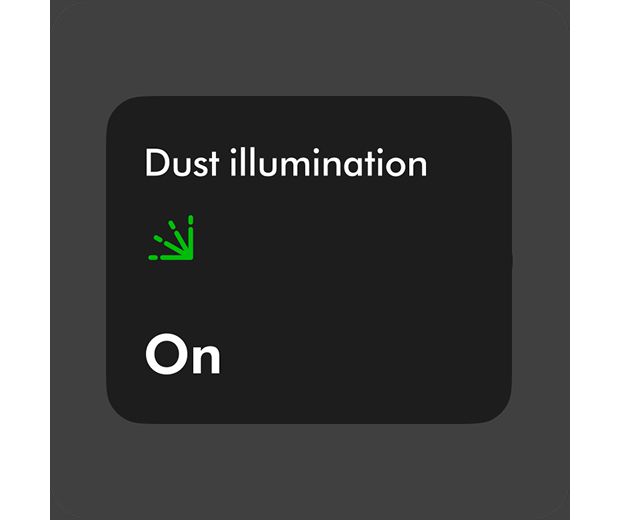 Dust illumination turned on on the MyDyson app.