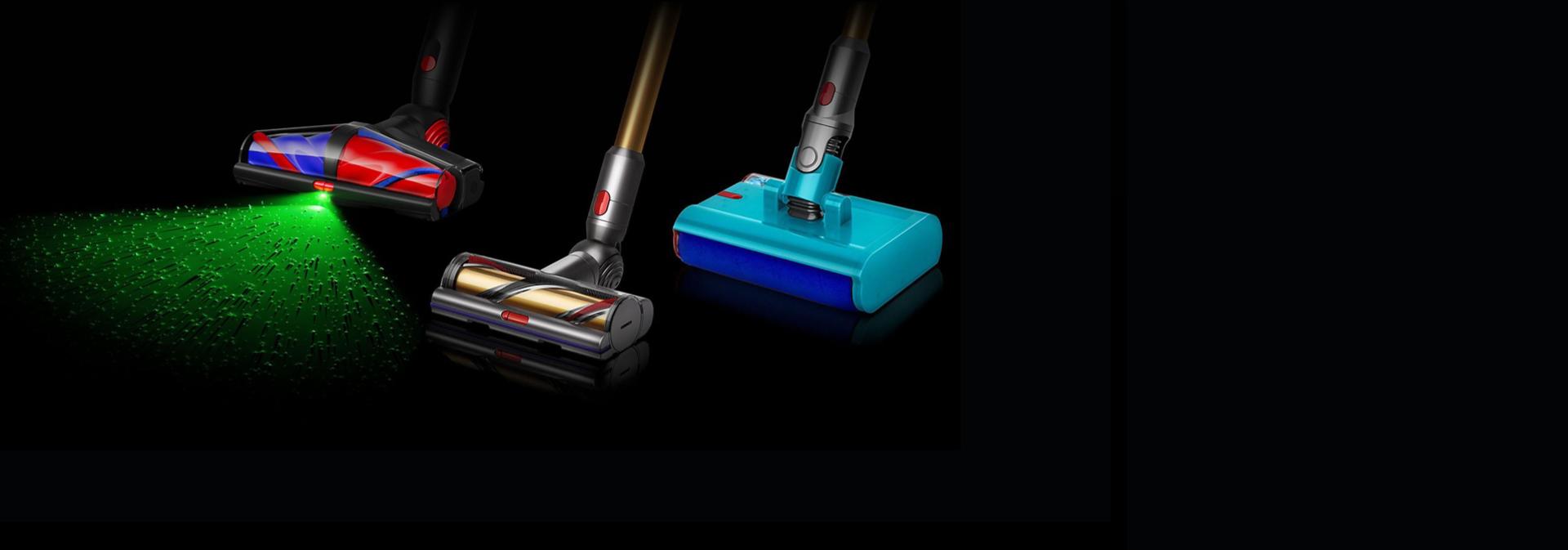 مجموعة من مكانس دايسون.