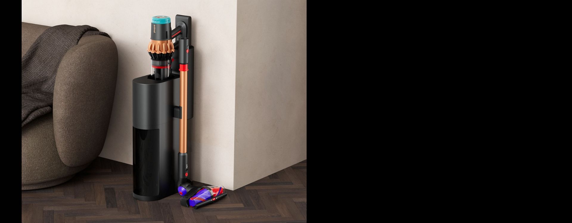 تم تركيب مكنسة Dyson V16 Piston Animal في قاعدة Dyson ذاتية التفريغ القادمة.