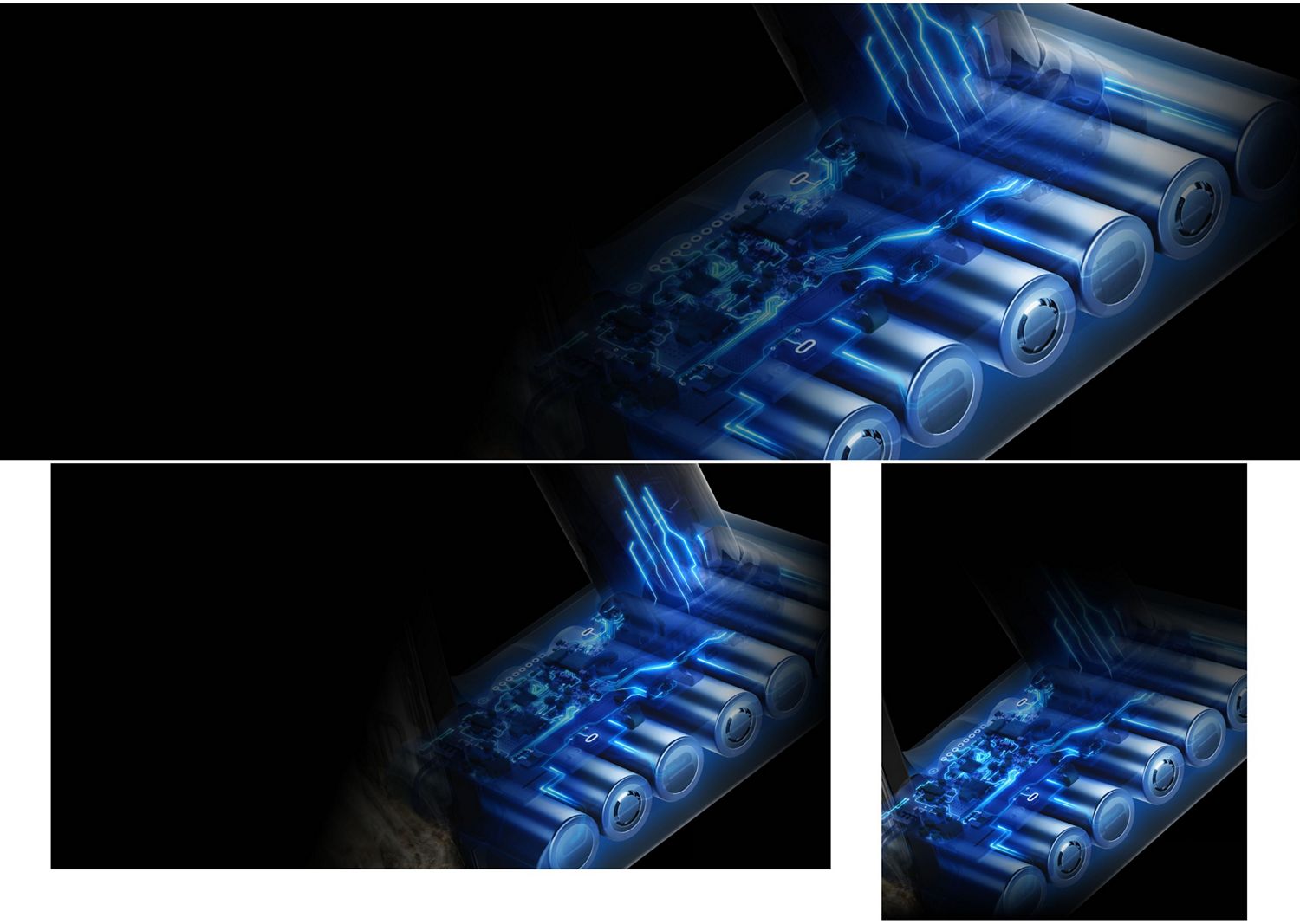 The Dyson V10 vacuum’s powerful 7-cell lithium battery.