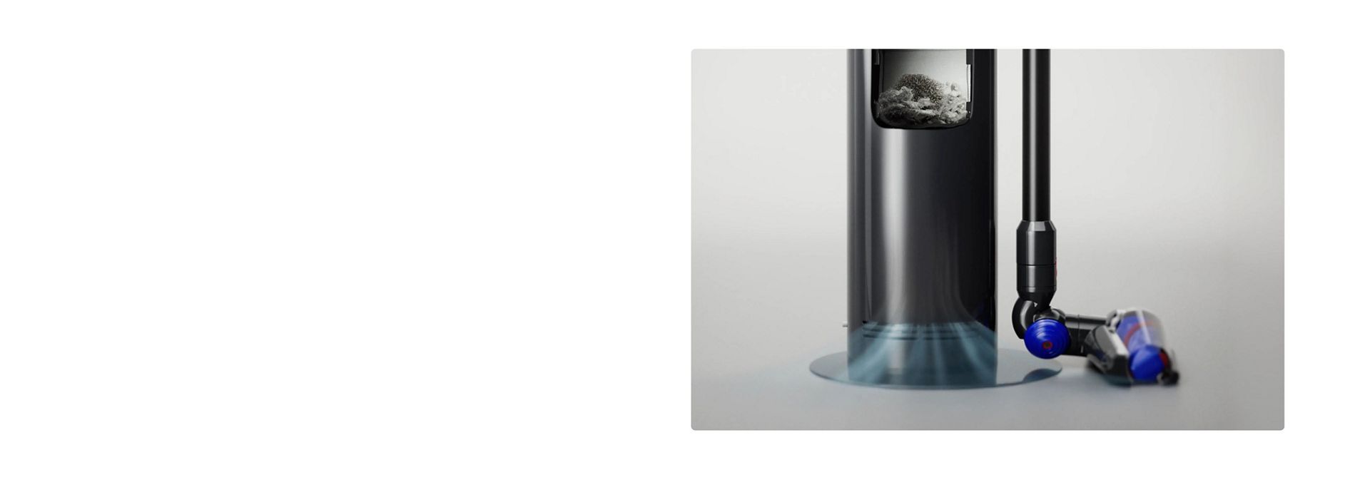 A Dyson Auto-empty Dok tárolja a porszívóból kiürített port.