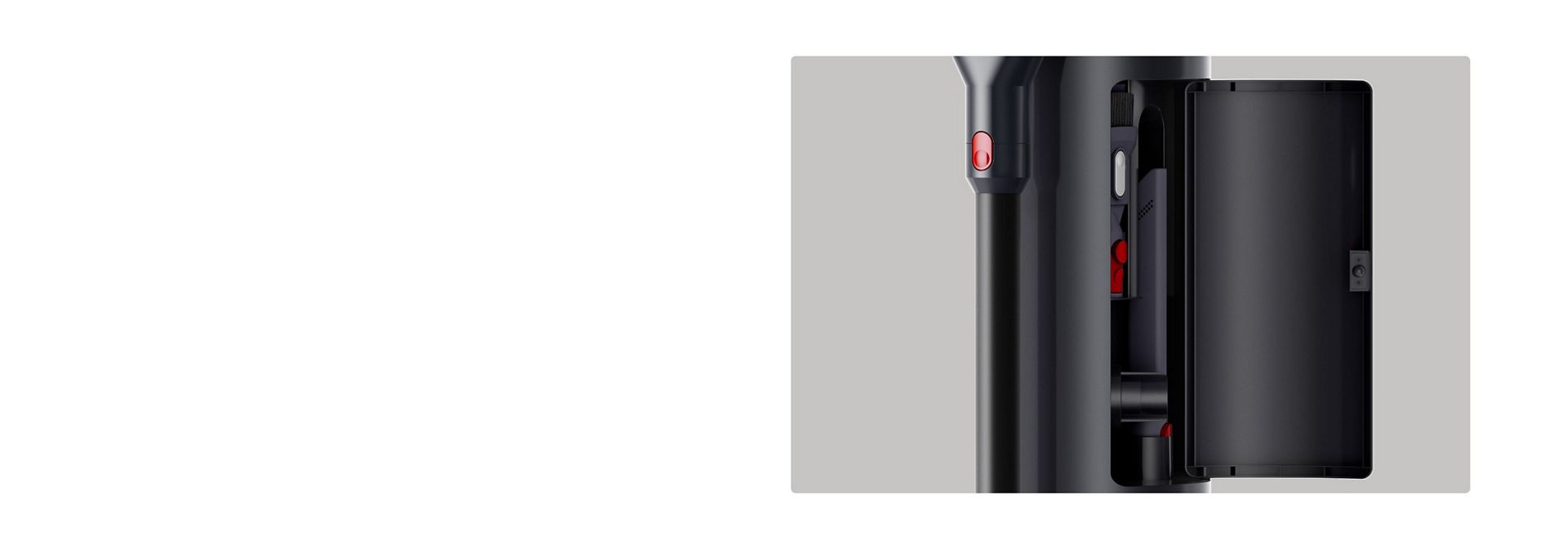 Tartozéktároló a Dyson Auto-empty Dokban.