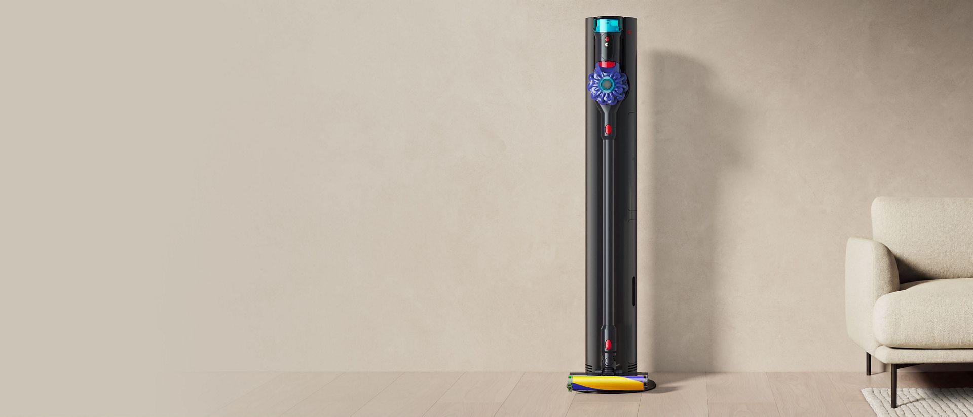 Dyson V10 Optic vacuum in the Auto-empty Dok.