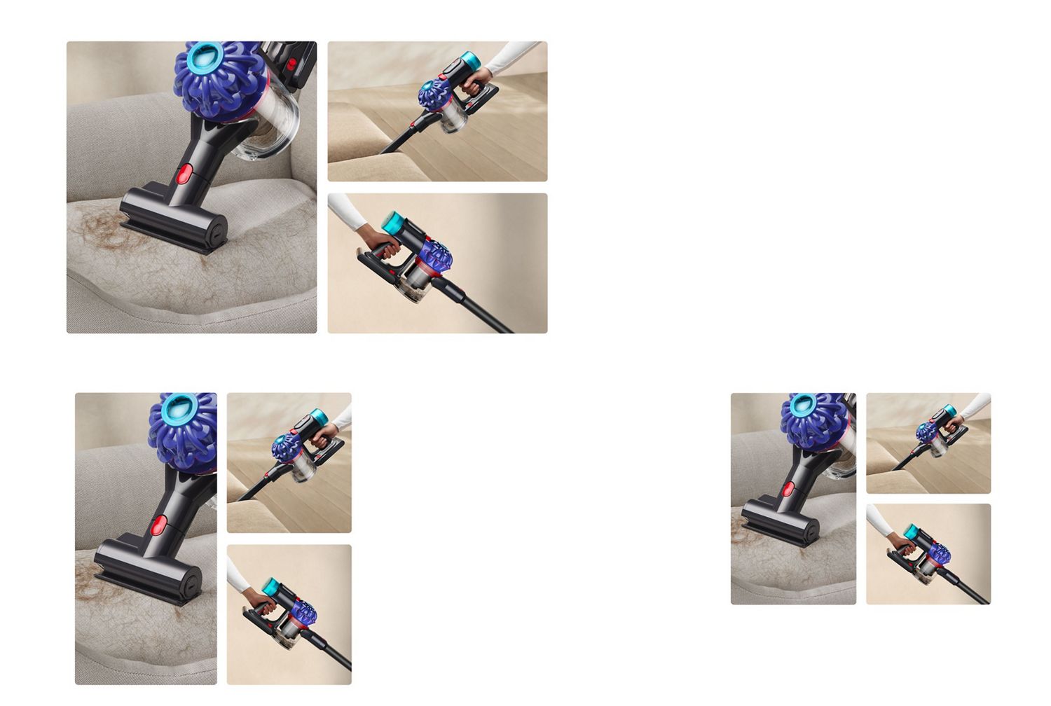 The Dyson Cyclone V10 cordless vacuum used to clean around the home.