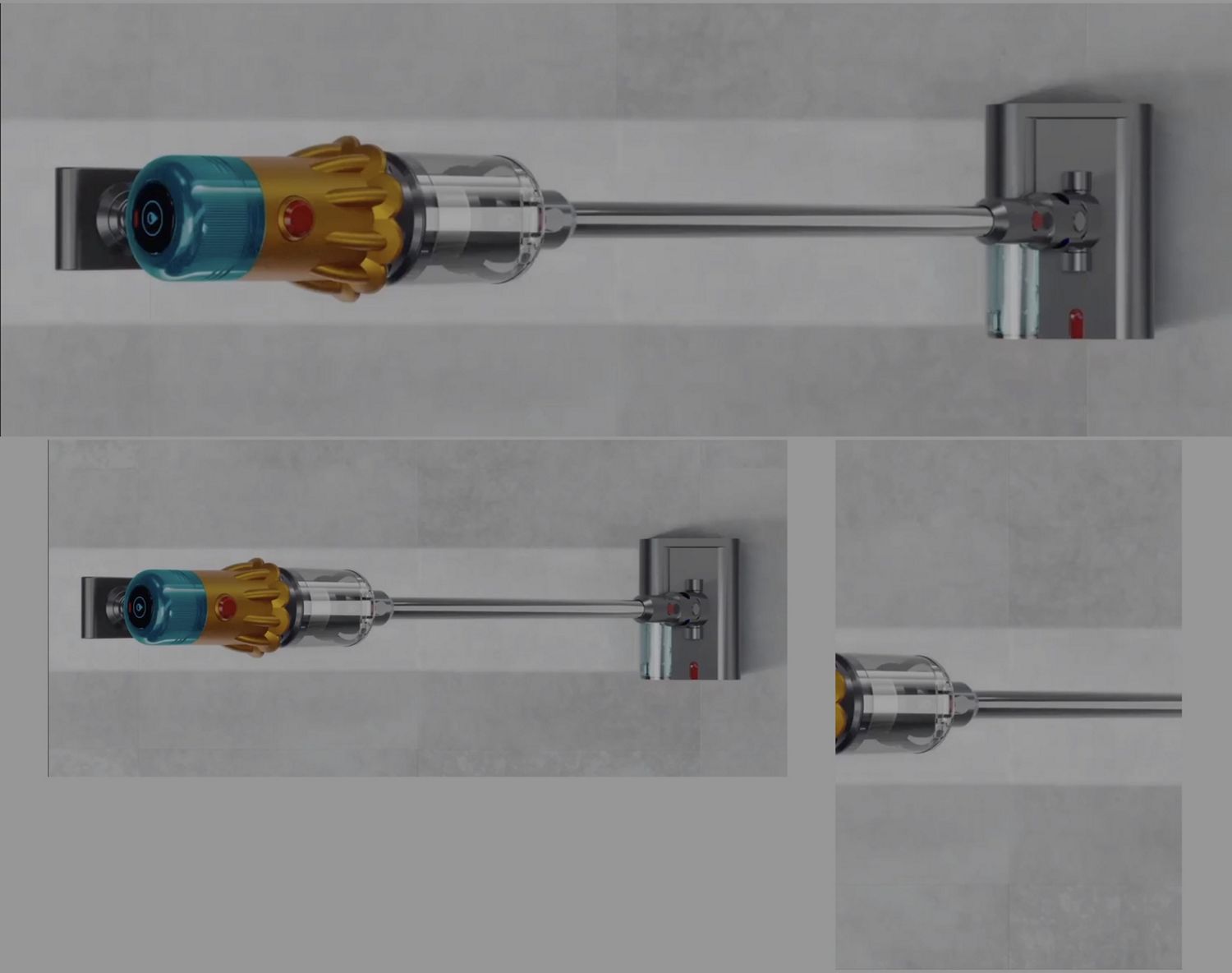 The Dyson V12s Detect Slim Submarine used to clean a hard floor.