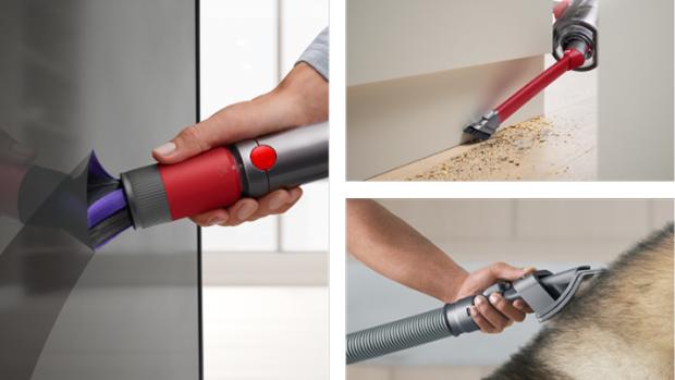 Dyson elektrikli süpürge başlıkları, evin her yerini temizlemek için kullanılır.