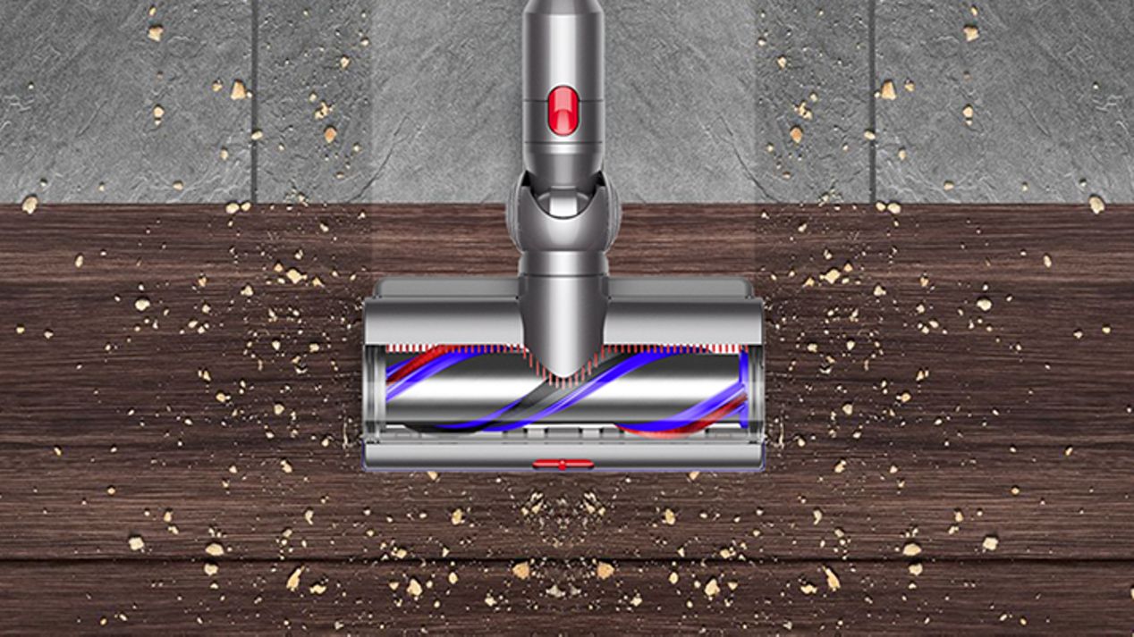 El cabezal Dyson Digital Motorbar se utiliza para aspirar distintos tipos de suelo. El cabezal Dyson Digital Motorbar se utiliza para aspirar distintos tipos de suelo.