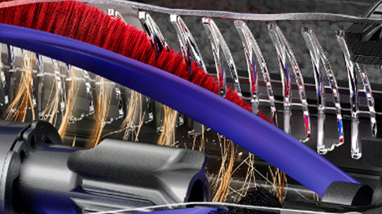 Primer plano de las aspas que eliminan los pelos del cabezal Digital Motorbar. Primer plano de las aspas que eliminan los pelos del cabezal Digital Motorbar.