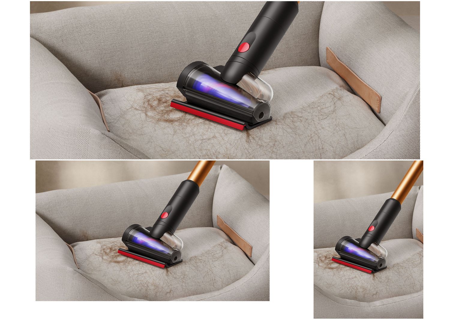 Dyson V16 Piston Animal Submarine wet and dry vacuum used to clean stains from hard floors.