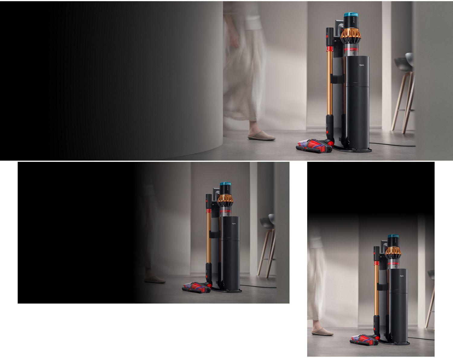 A person wipe-clean emptying the dirt inside the bin of the Dyson V16 Piston Animal vacuum – using the lever on its side.