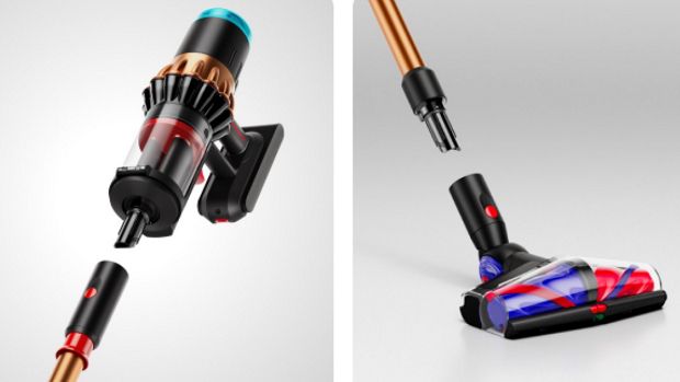 Built-in tools on the Dyson V16 Piston Animal vacuum cleaner.
