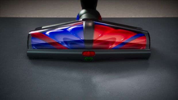 Dyson All Floor Cones Sense cleaner head adapts suction between floor types.