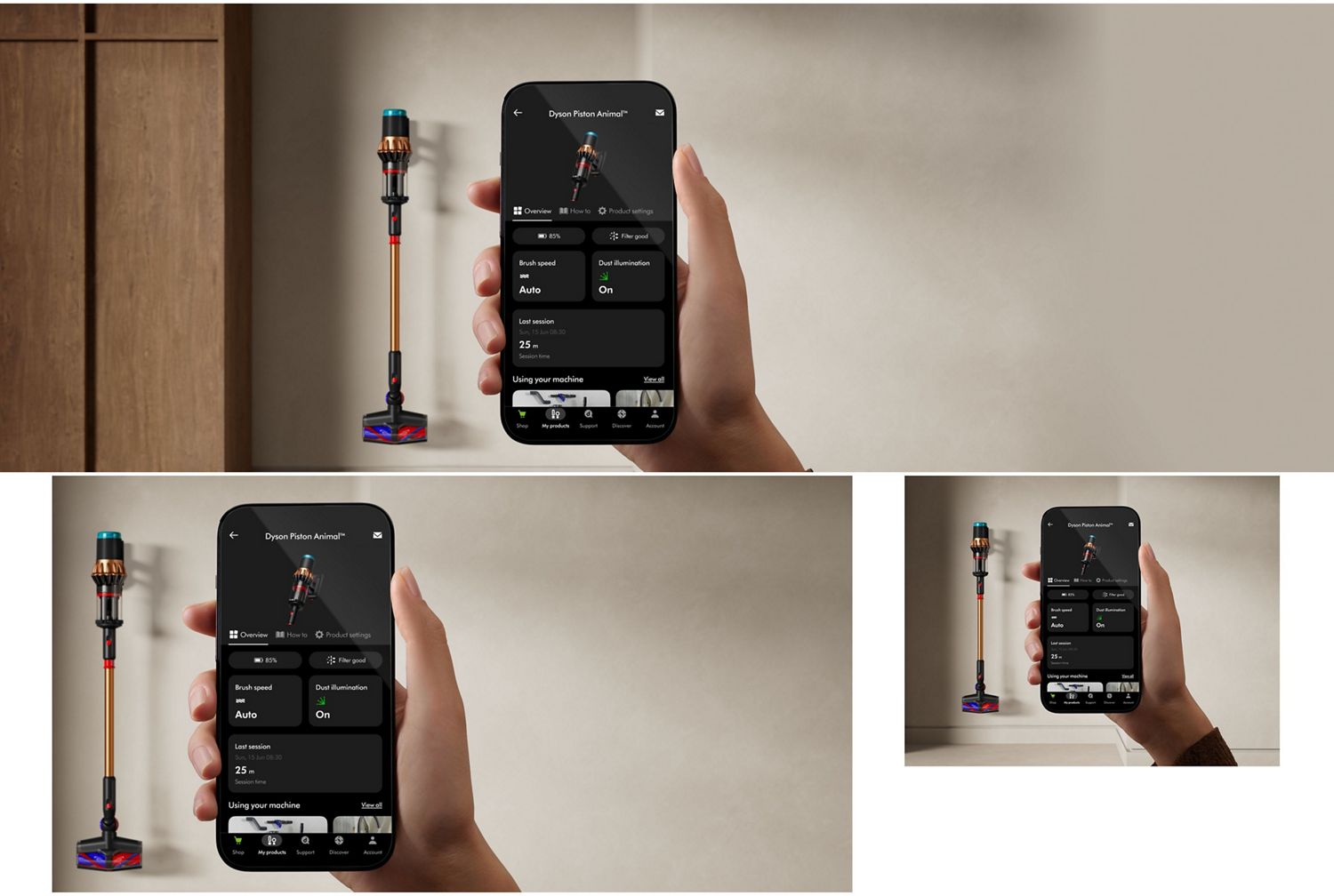 MyDyson app seen on a smartphone screen.