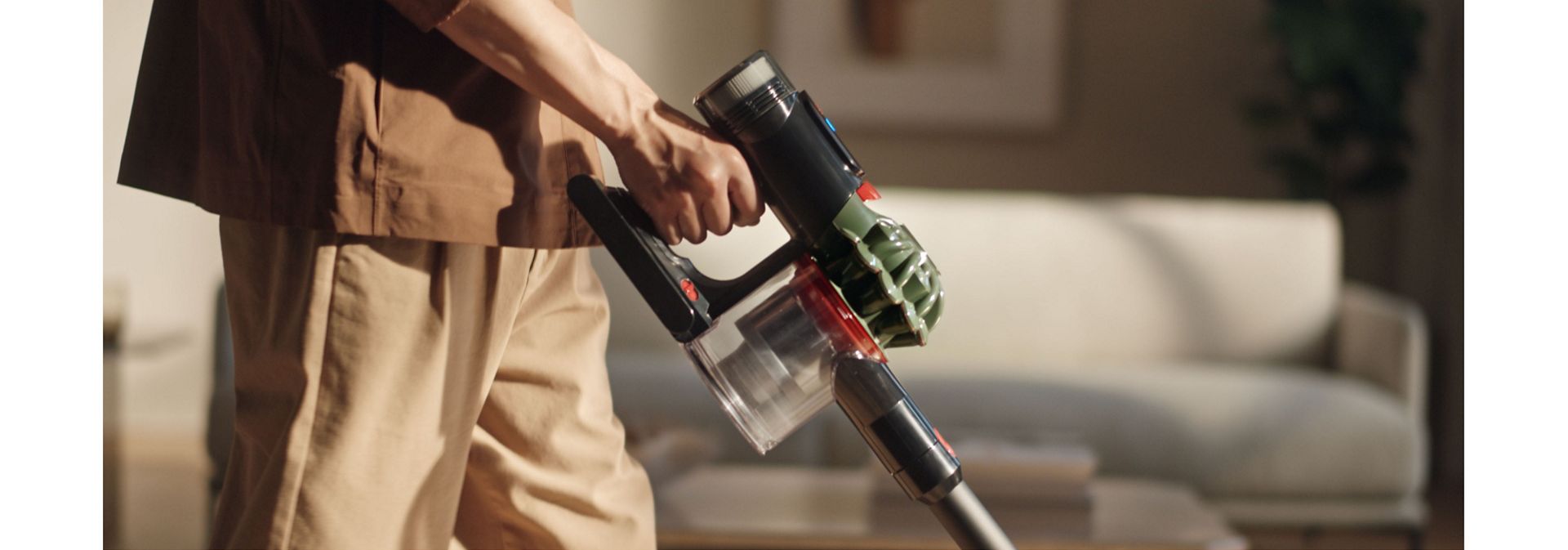 Dyson V8 Cyclone vacuum used to clean around the home.