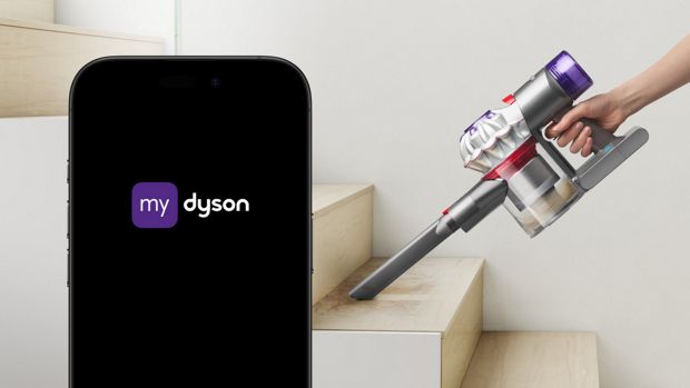 Phone showing the MyDyson app.