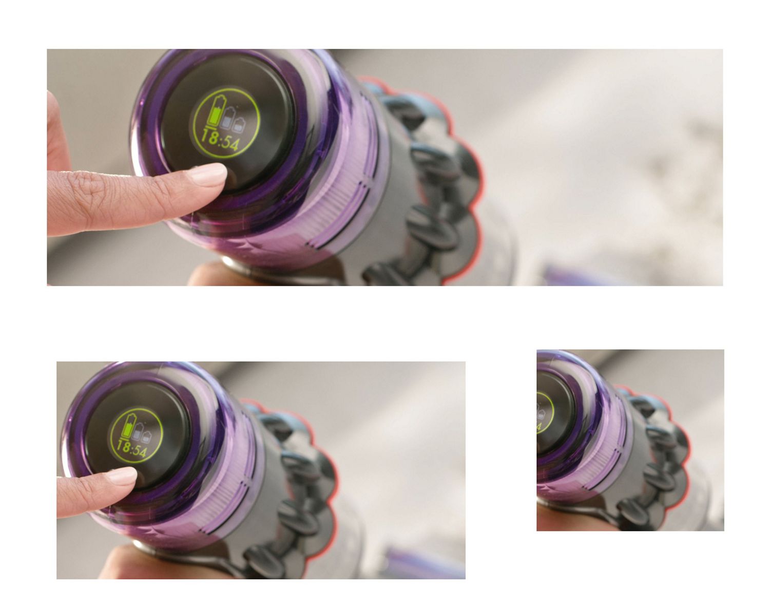 Dyson V9 Motorbar cordless vacuum as it is used to clean around the home.