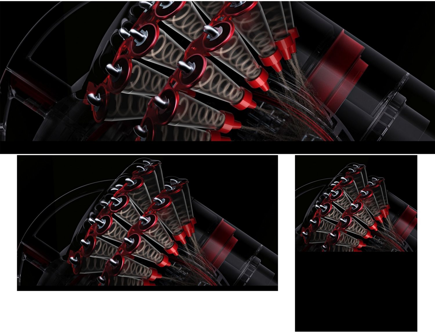 Cyclones in the Dyson Big Ball cylinder vacuum range.