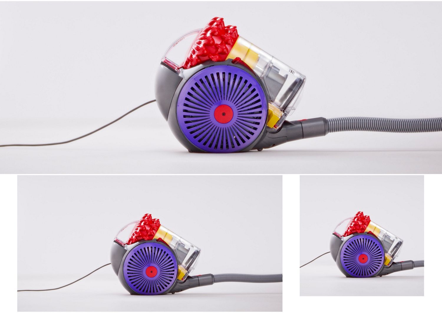 Side view of the Dyson Big Ball Konical cylinder vacuum.