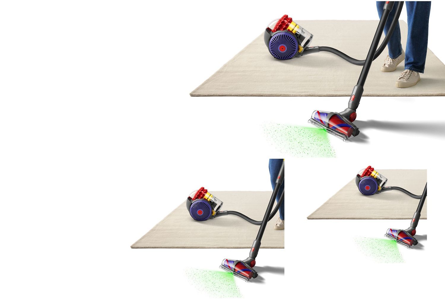 Dyson Big Ball Konical cylinder vacuum used to clean around the home.