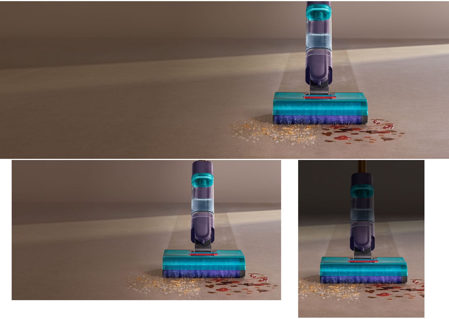 Der Bodenaufsatz des Dyson Clean+Wash Hygiene Hartbodenreinigers.