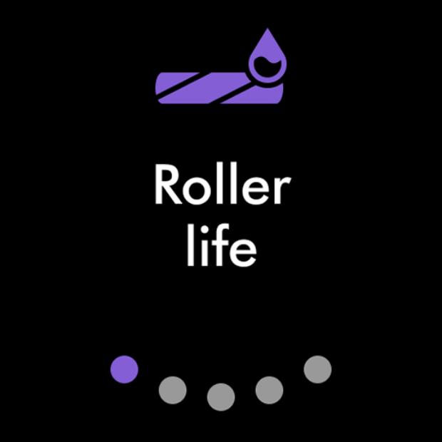 Ikona rotačního kartáče s textem Životnost rotačního kartáče.