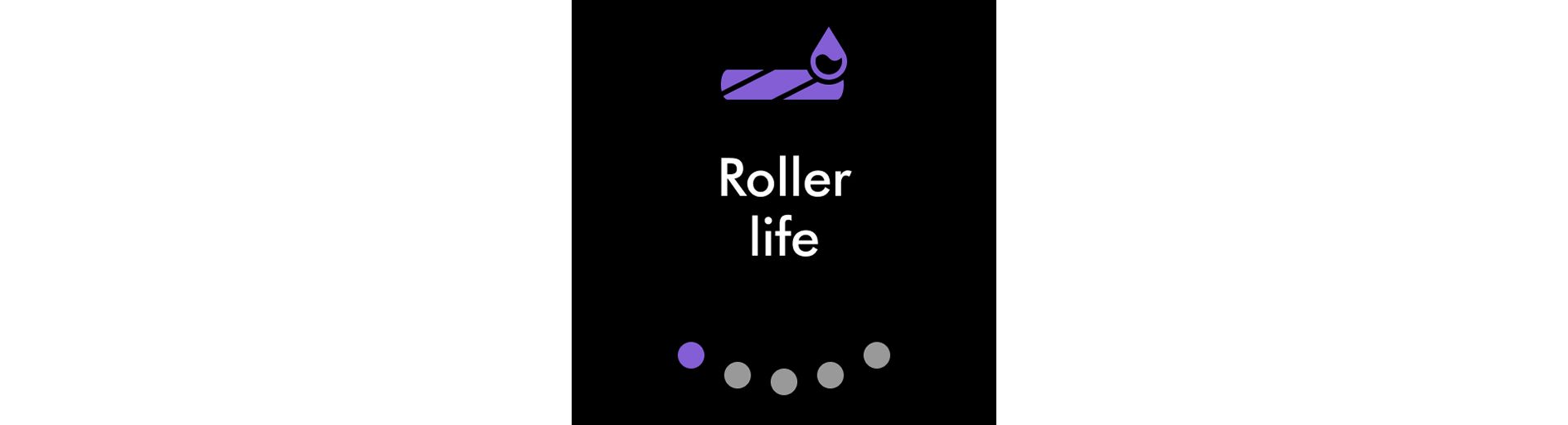 Ikon rol dengan teks peringatan 